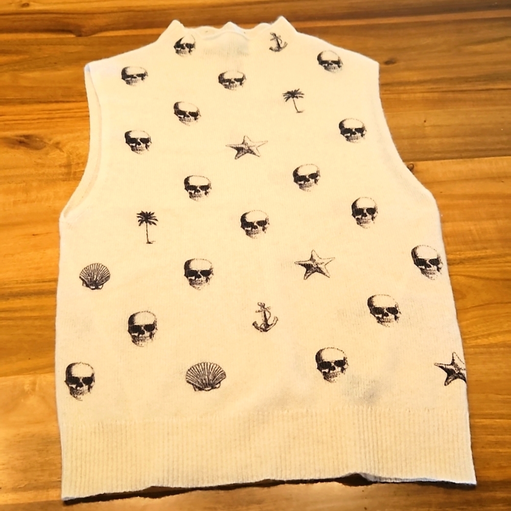 Skull Cashmere sweater vest